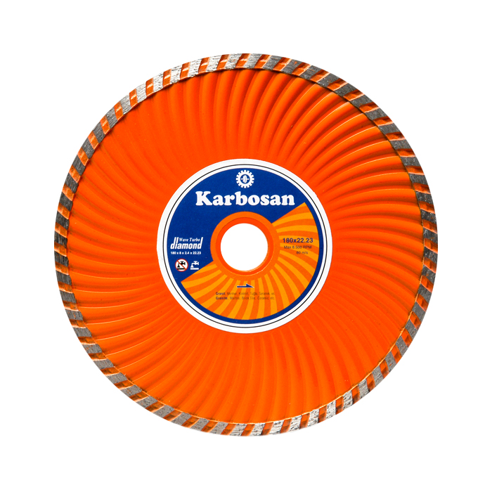 Karbosan Turbo Kanallı Elmas Mermer Granit Kesici Disk 180x2.4x22.23