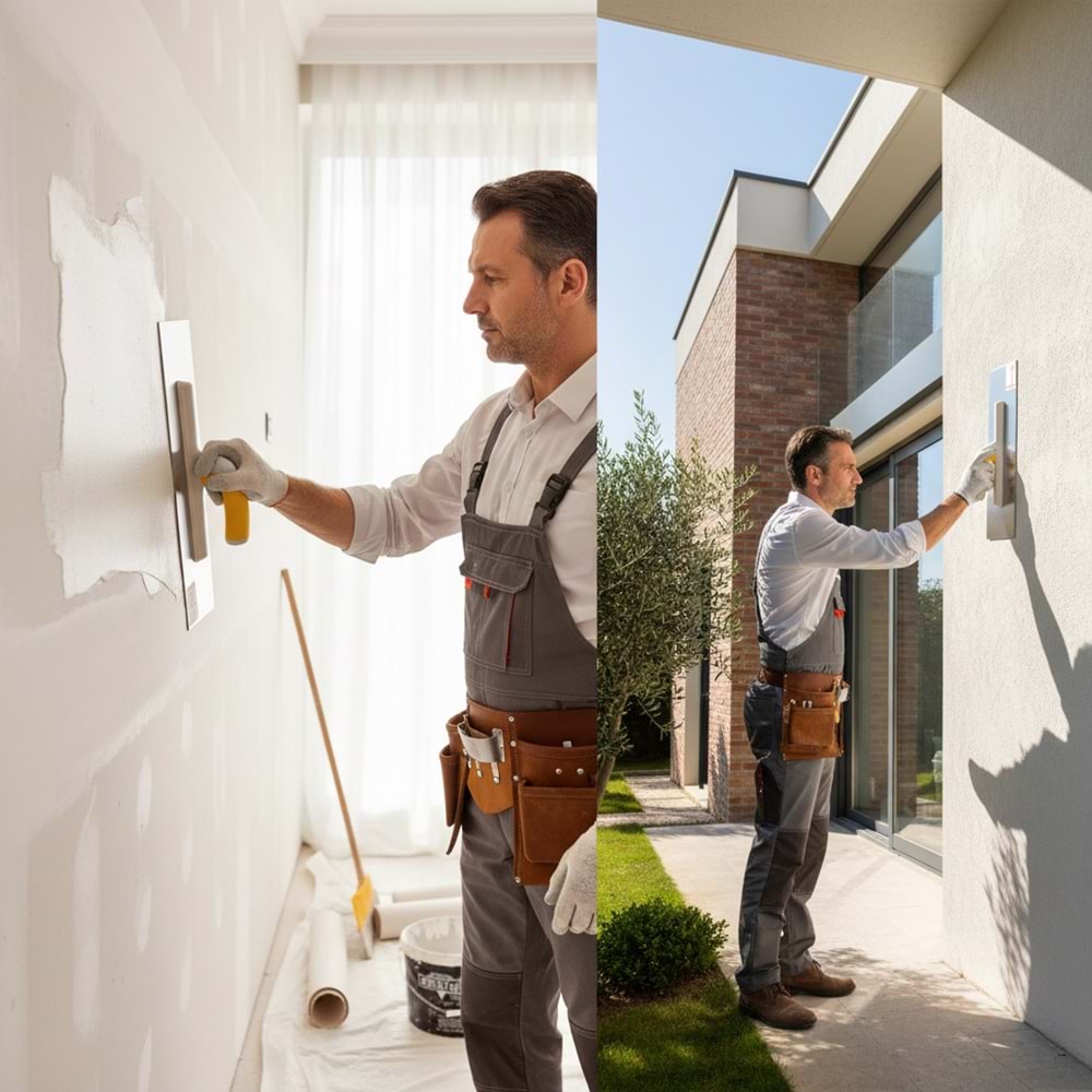 Kristal Alçı Malası Plastik Saplı 30cm