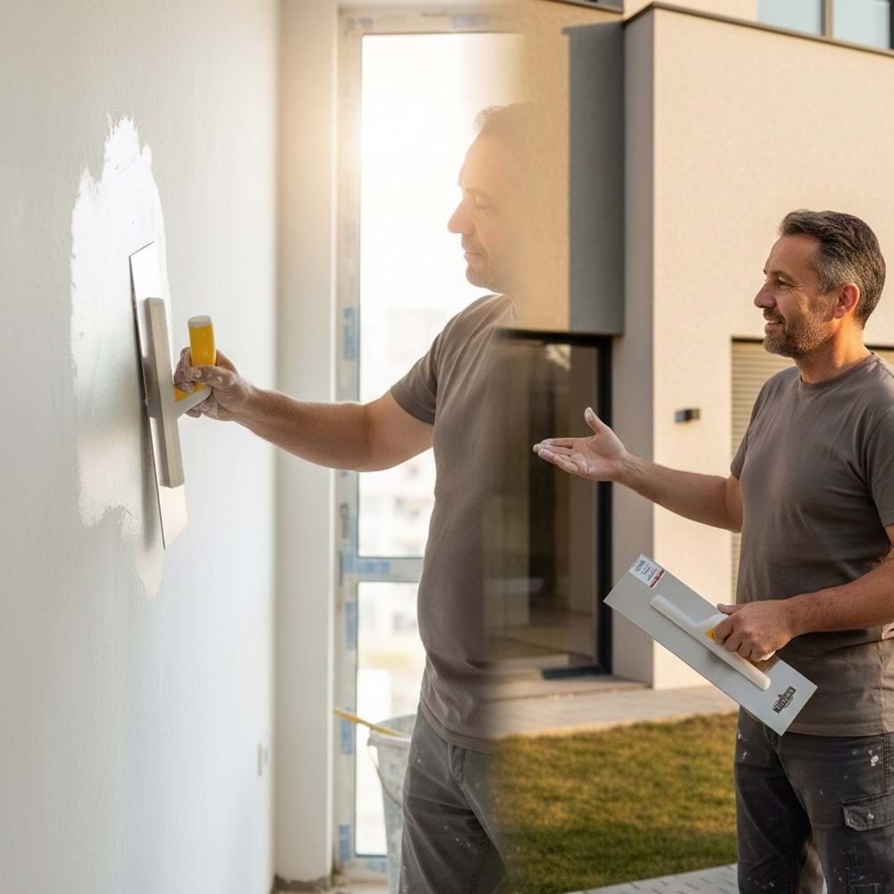 Kristal Alçı Malası Plastik Saplı 35cm