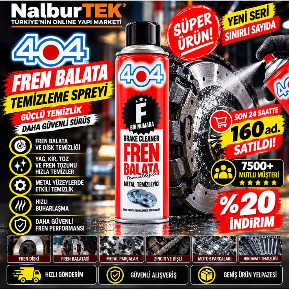 404 Fren Balata Temizleme Spreyi 500 ml