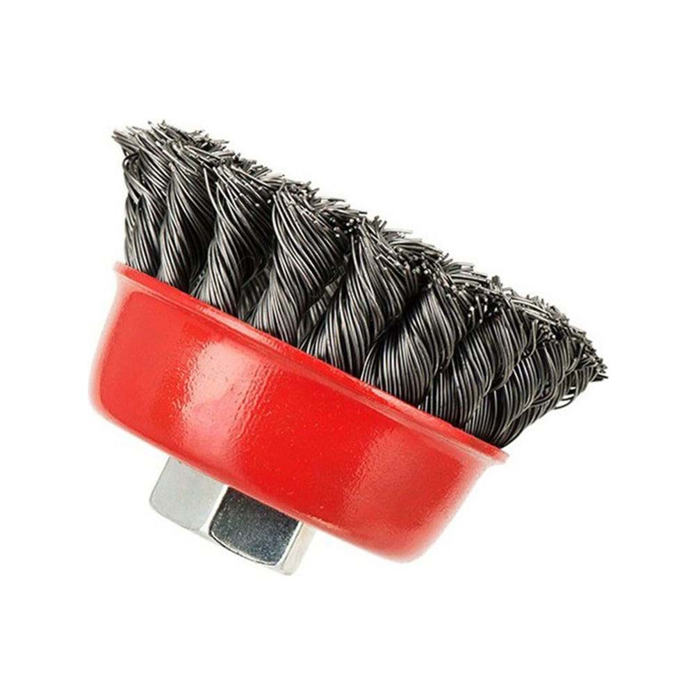 Çanak Tel Fırça Burgulu 75mm