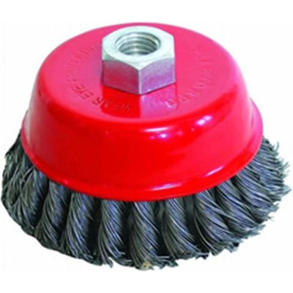 Çanak Tel Fırça Burgulu 100mm