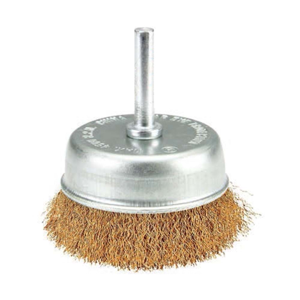 Çanak Tel Fırça Pimli Saçaklı 75mm