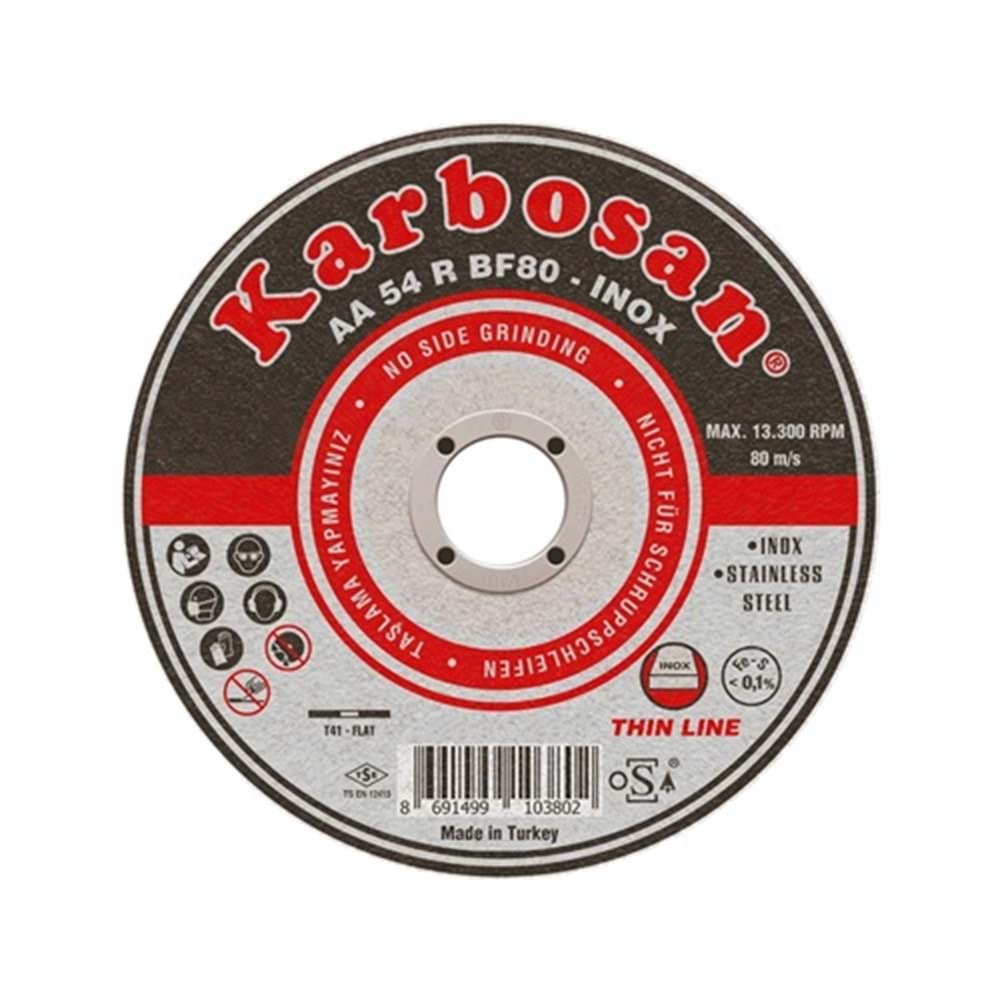 Karbosan İnox Kesici Thin Line 125x1.0x22.23