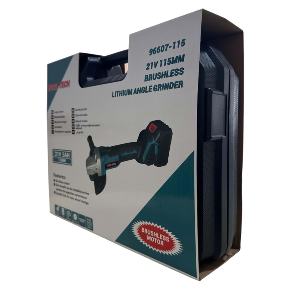 Ecol-Tech Akülü Şarjlı Avuç Taşlama Makinesi 115mm 21V