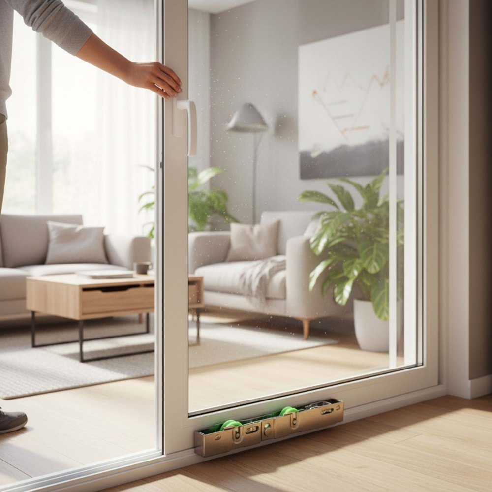 Pvc Pimapen Kapı Pencere Altı Sürme/Sürgü Ray Tekeri Polyamid