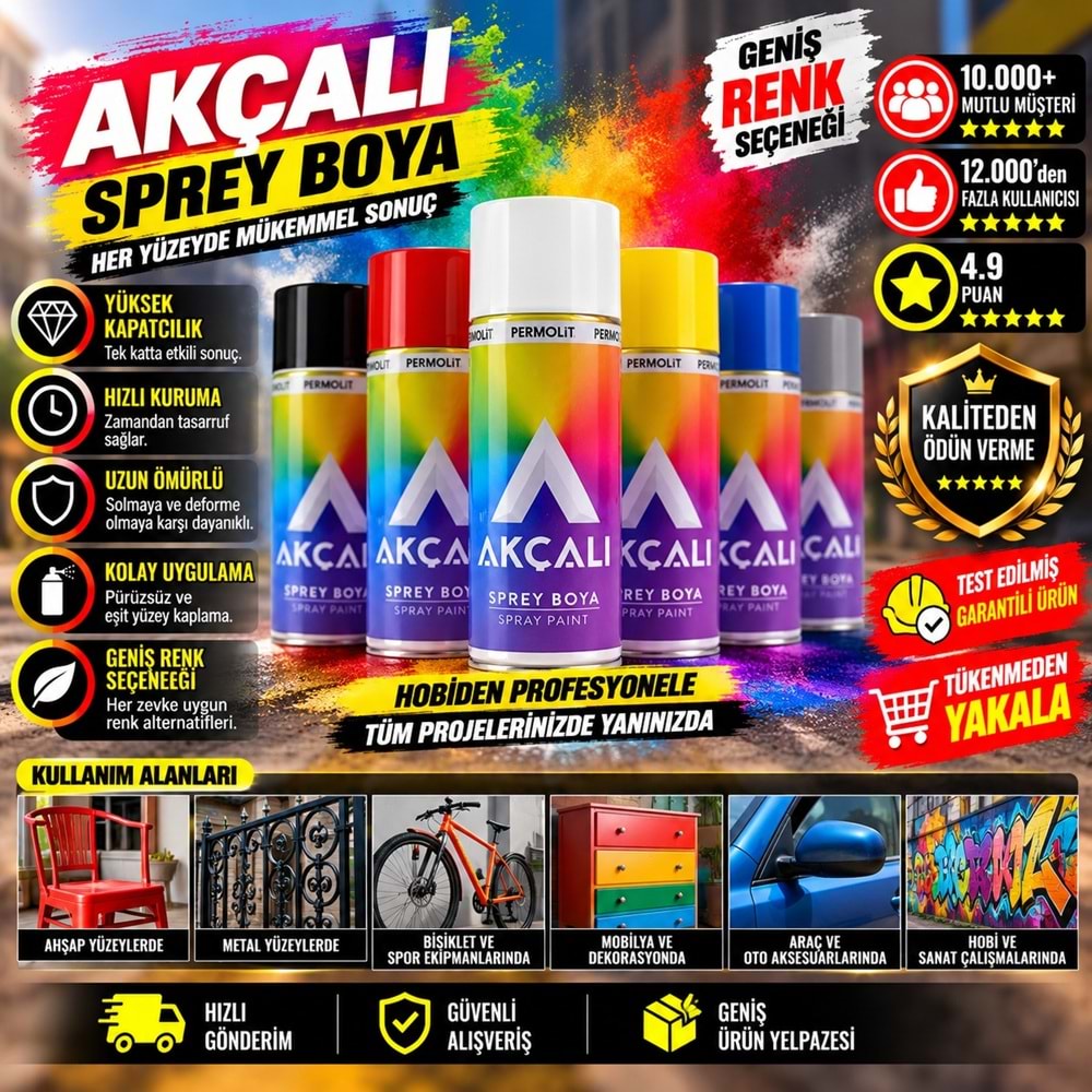 Akçalı Sprey Boya 400ml 303 Fuşya
