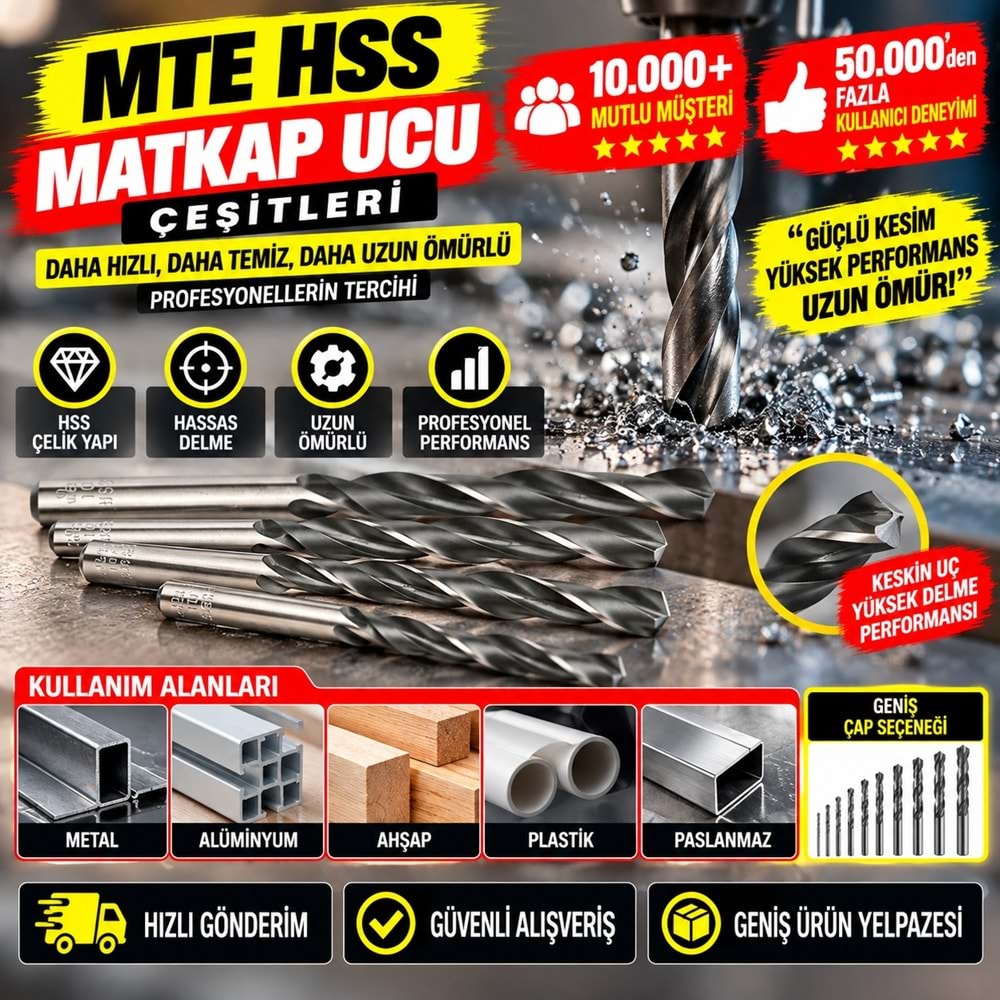 MTE Hss Matkap Ucu DIN338 3,2mm