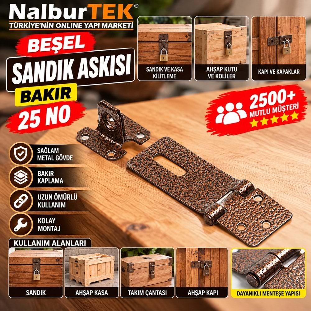 Beşel Sandık Askısı Bakır 35 No