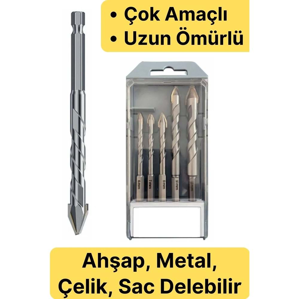 Bosss Çok Amaçlı Matkap Uç/Ucu Seti 5 Parça