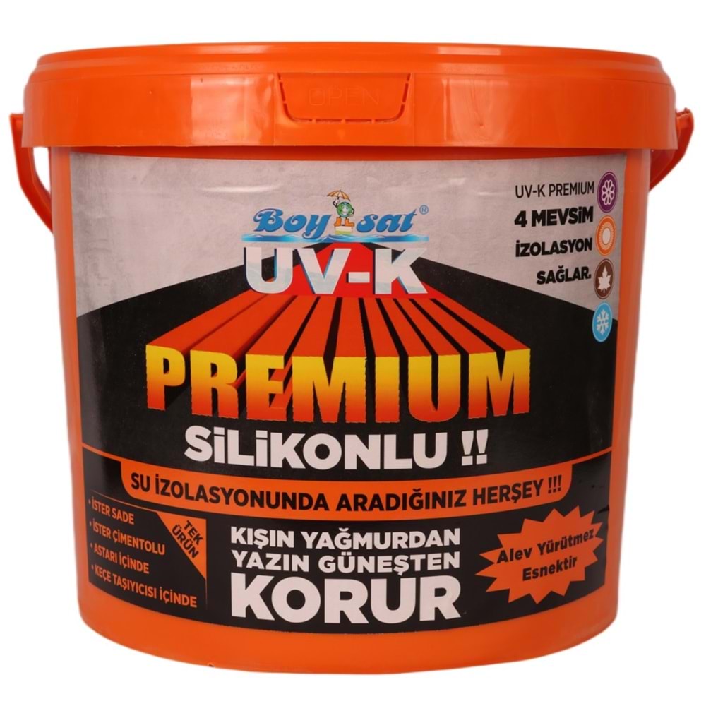 UV-K Premium Seramik Beton Membran Şingıl Sac Teras Dam Üzeri Su Yalıtım Boyası Turkuaz 15 KG