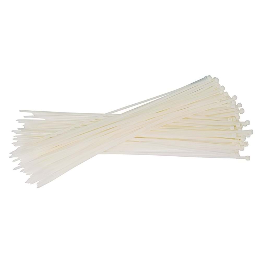 Cırt Kelepçe Kablo Bağı Beyaz 8x450mm 100 Ad