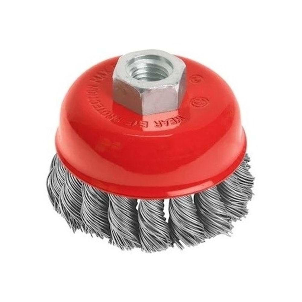 Çanak Tel Fırça Burgulu 80mm