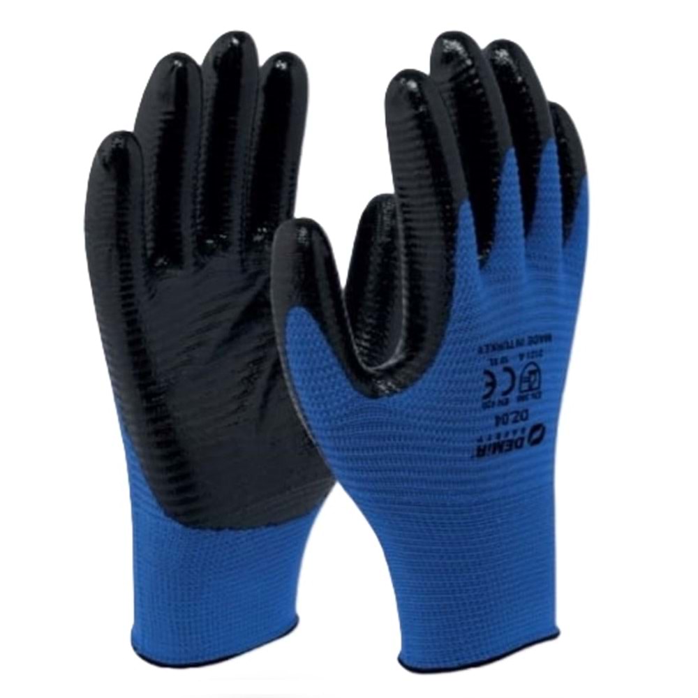 Demir Zebra Nitril Eldiven Mavi Siyah 10 No Demir Zebra Nitril Eldiven Mavi Siyah 10 No