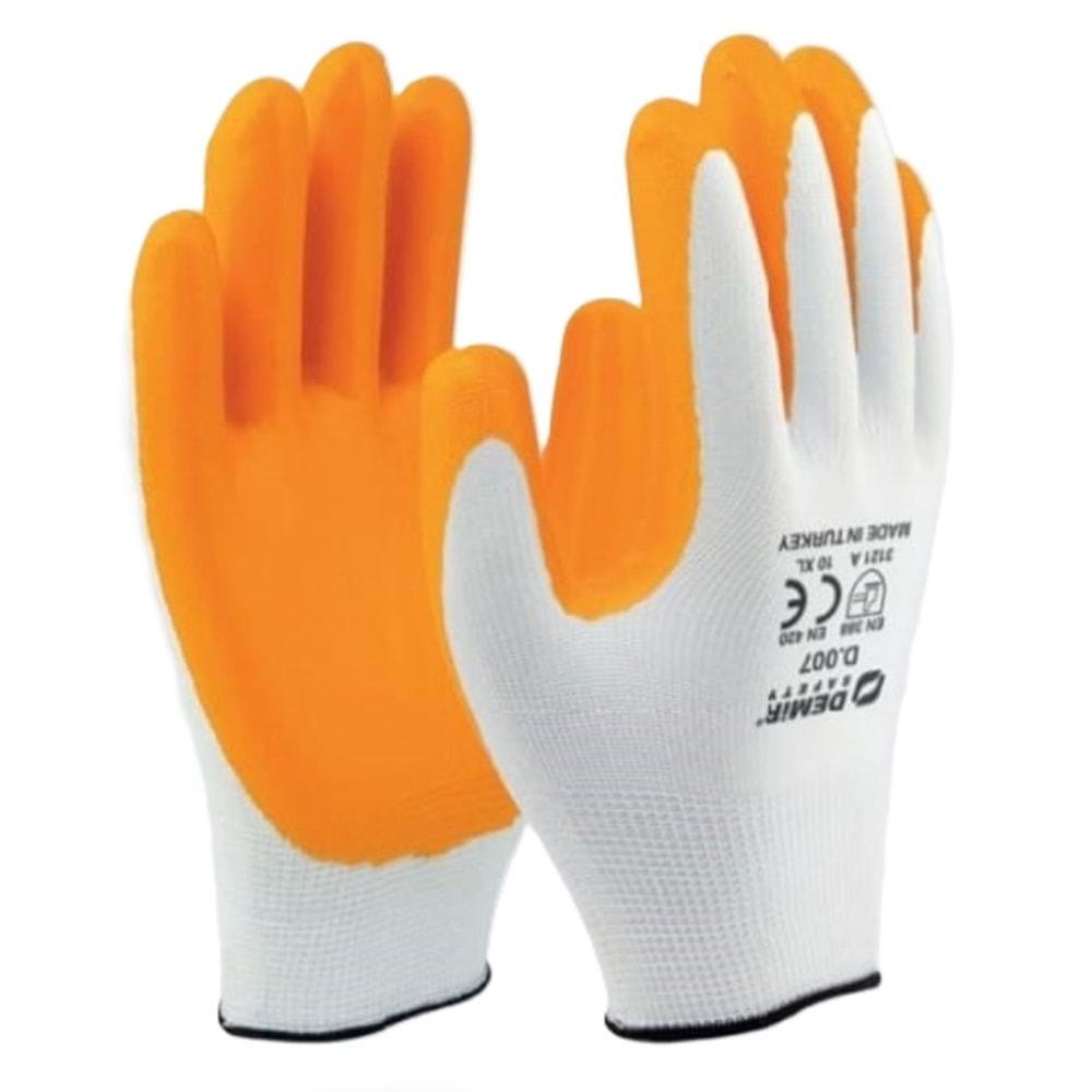 Demir Nitril Eldiven Sarı Beyaz D007 10 No Demir Nitril Eldiven Sarı Beyaz D007 10 No