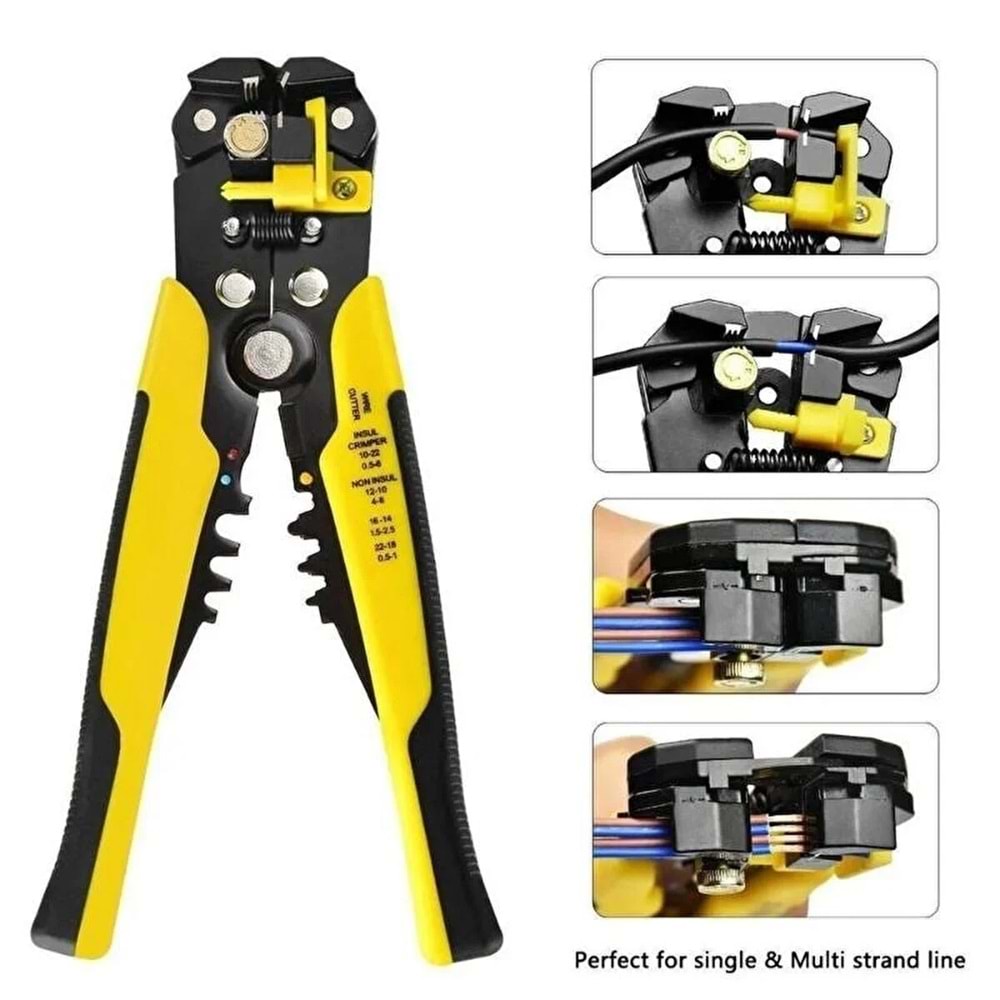 Ecole Otomatik Kablo Sıyırma Pensesi Sıyırıcı 200mm 8