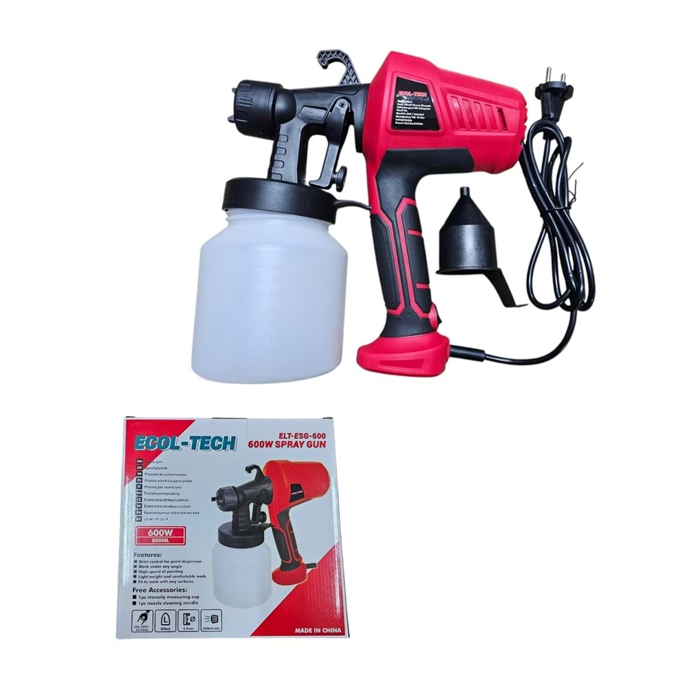 Ecol-Tech Elektrikli Boya Tabancası 600w