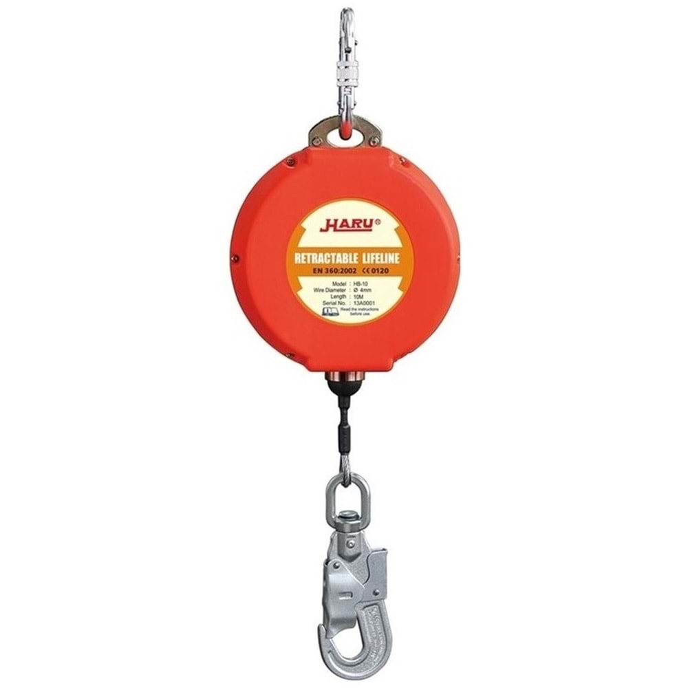 Haru He-10 Düşüş Durdurucu Geri Sayımlı Çelik Halat 10mt