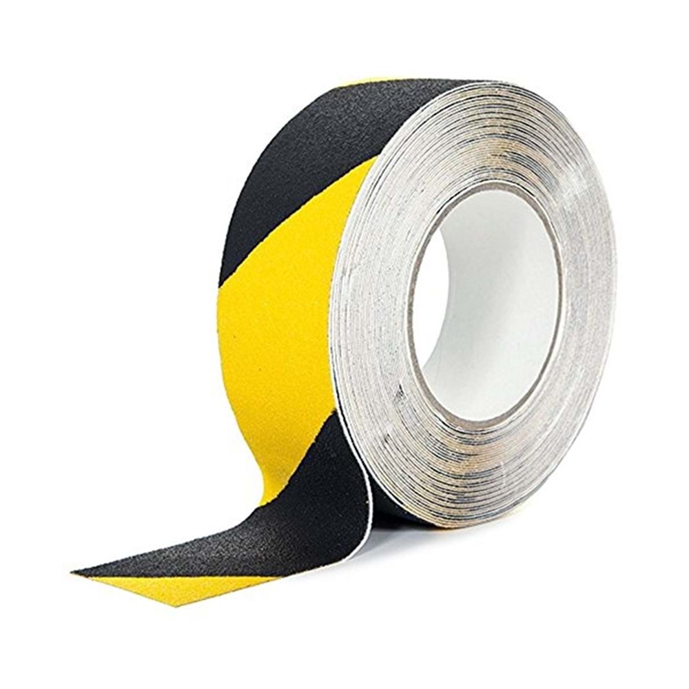 Kaydırmaz Bant Sarı-Siyah 25mm x 15mt