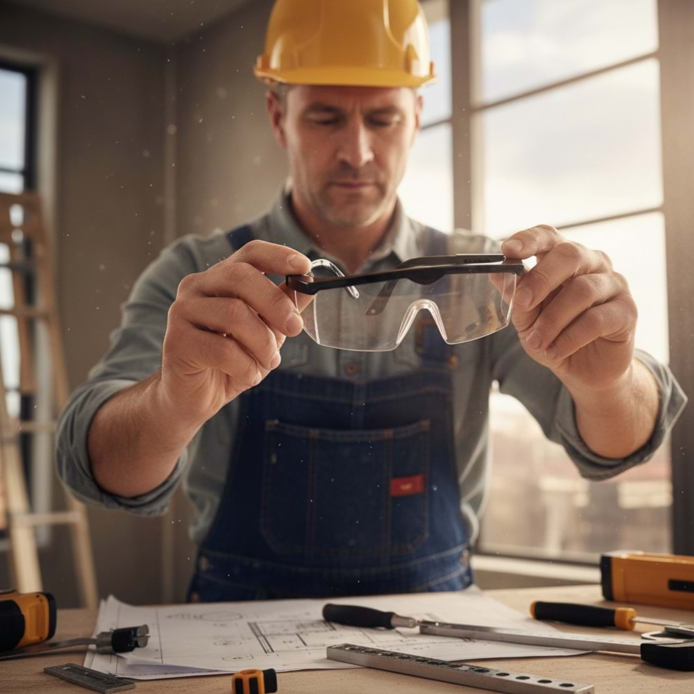 Premium Koruyucu Gözlük Güvenlik Gözlüğü Şeffaf