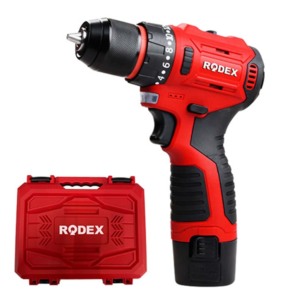 Rodex RDX3325 Akülü Şarjlı Vidalama Matkap 35NM 12V 2,0Ah