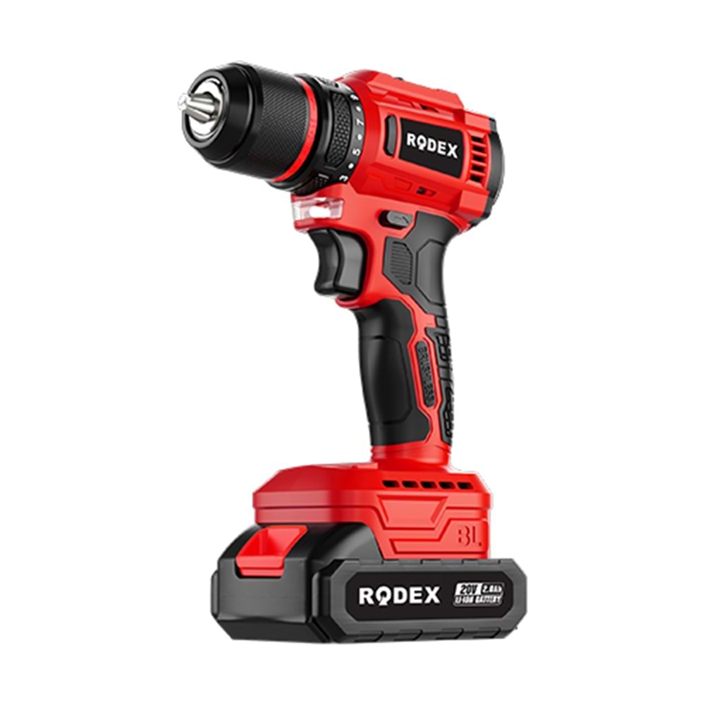 Rodex RDX3403 Akülü Şarjlı Vidalama Matkap 45NM 20V 2,0Ah