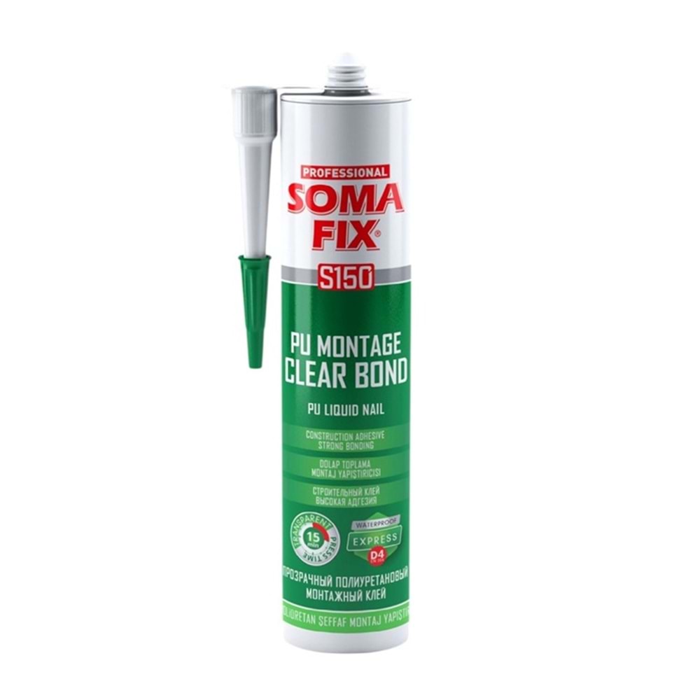 Somafix Sıvı Çivi Poliüretan Montaj Yapıştırıcı D4 310ml