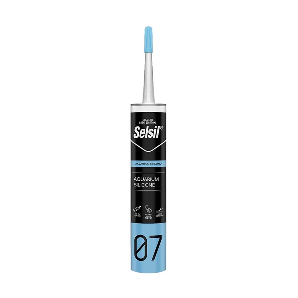 Selsil Akvaryum Silikonu Şeffaf 280ml