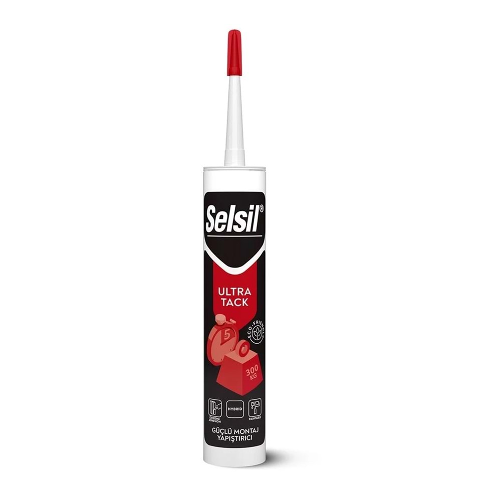 Selsil Ultra High Tack Hibrit Korniş/Kornej Yapıştırıcı Beyaz 290 ml