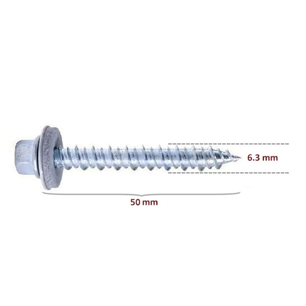 STD Ahşap Çatı Vidası 6.3x50mm Betofast