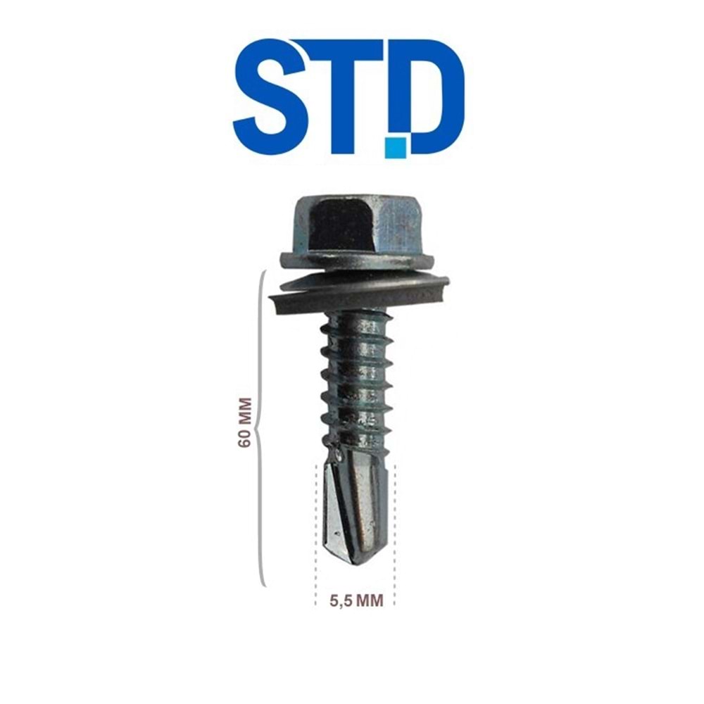 STD Trapez Çatı Vidası 5.5x60