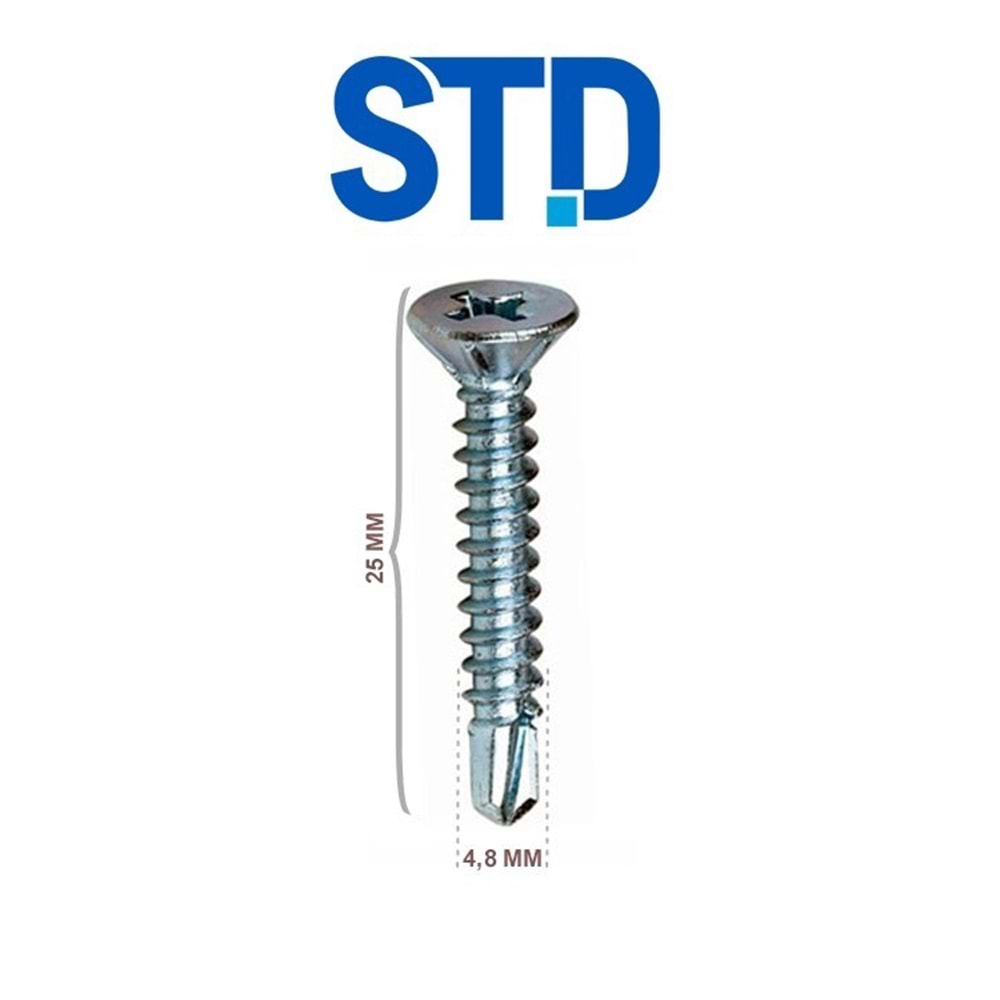 STD Yhb Matkap Uçlu Vida 4.8x25 (1250 Ad)