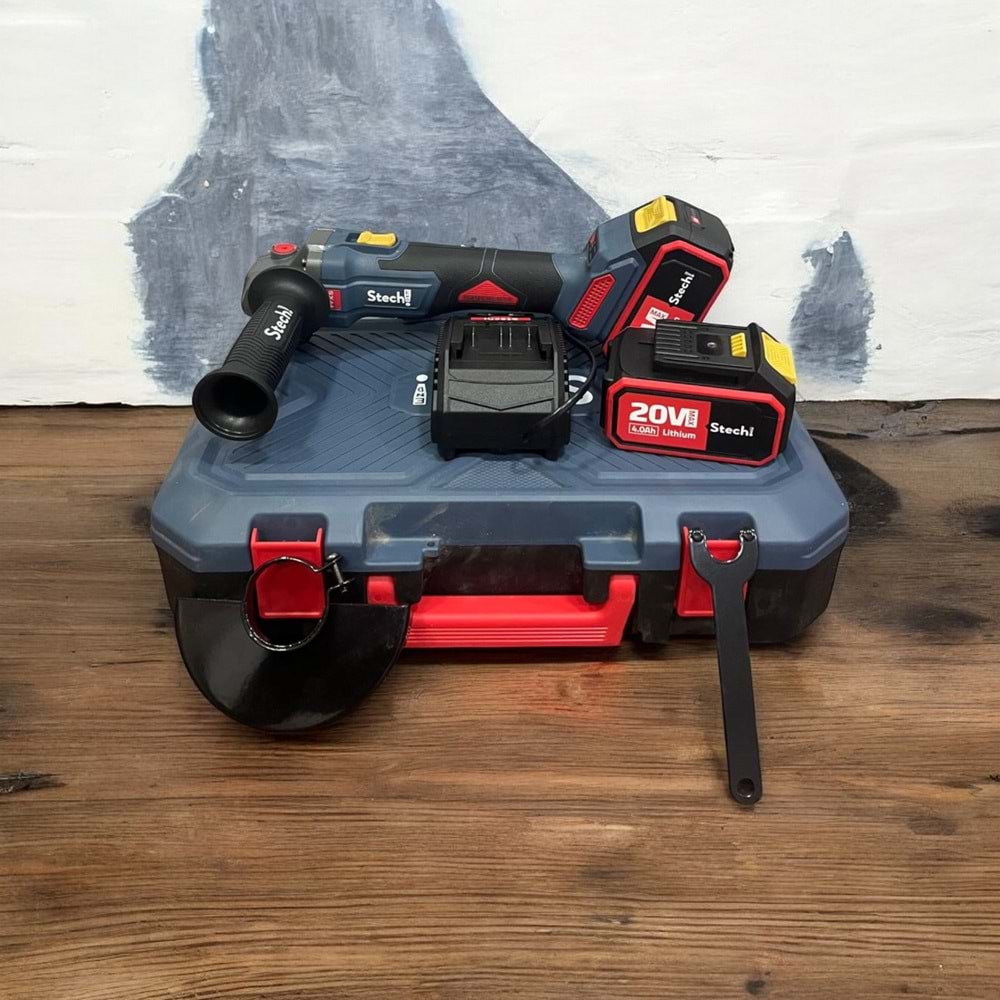 Stechend Akülü Şarjlı Avuç Taşlama 125mm SX44-2x4.0 Ah