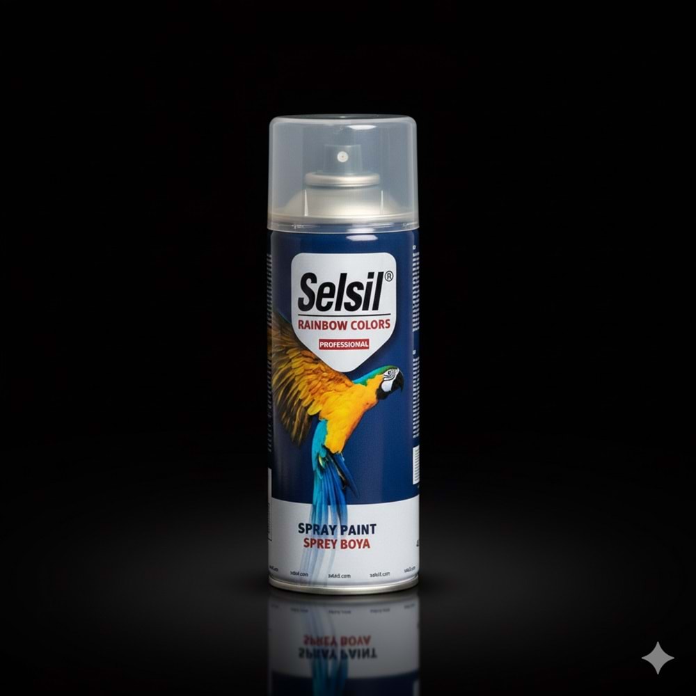 Selsil Sprey Boya Parlak Siyah 400ml RAL9005