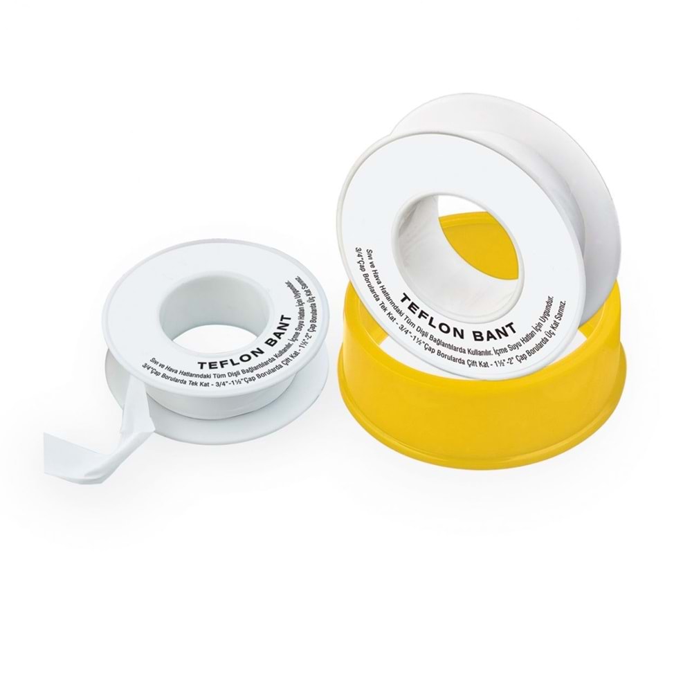 Teflon Bant Büyük Boy 19mm x 30mt
