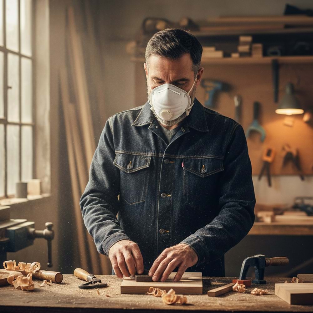 Toz Maskesi Konik Ventilli FFP1