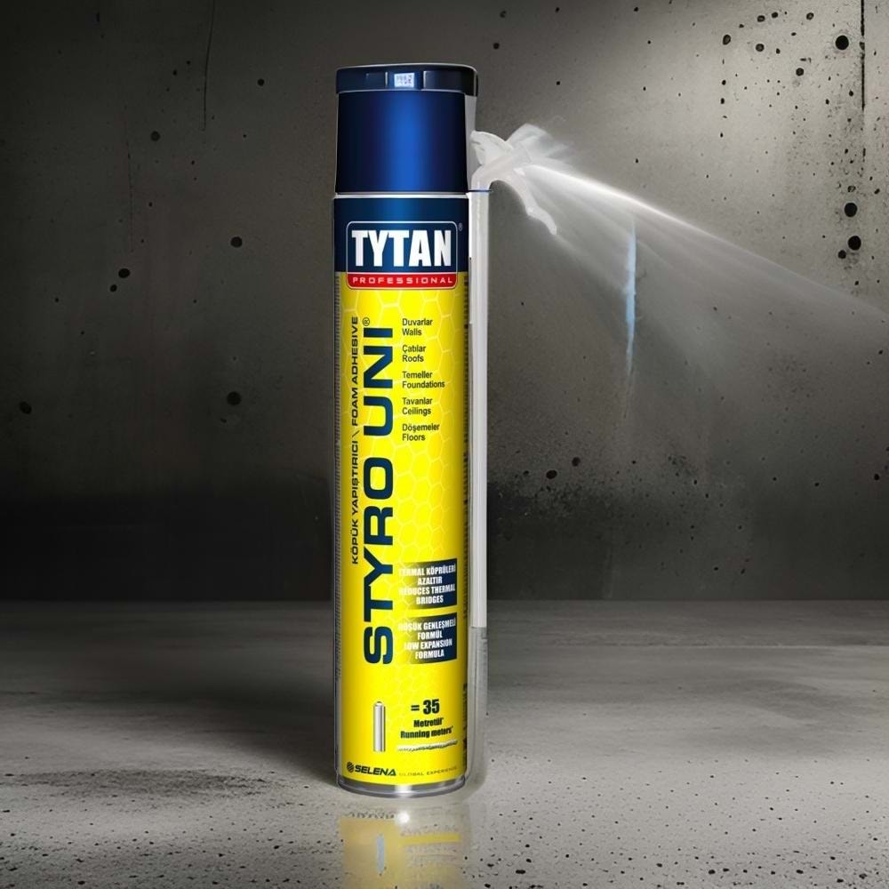 Tytan Styro Manuel Mantolama Yapıştırıcı Şişmeyen Pu Köpük 750ml