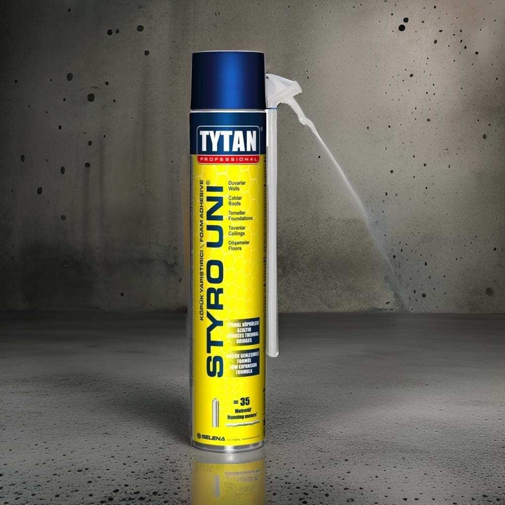Tytan Styro Manuel Mantolama Yapıştırıcı Şişmeyen Pu Köpük 750ml