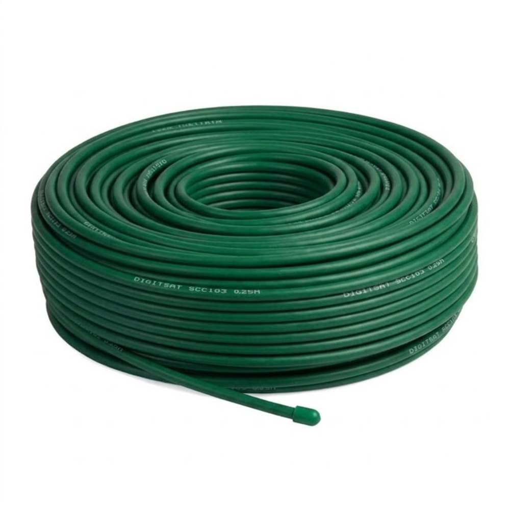 Uydu Anten Kablosu Yeşil RG6-U6 100 mt