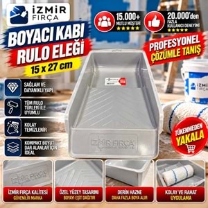 İzmir Fırça Boyacı Kabı Tavası Rulo Eleği 15x27cm