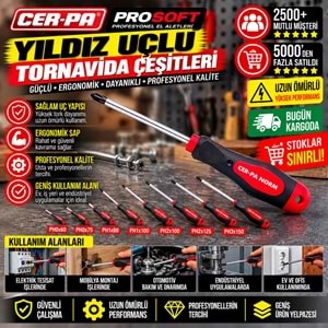 Cer-pa Prosoft Yıldız Uçlu Tornavida PH3x150