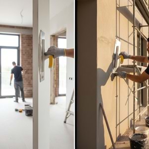 Kristal Paslanmaz Alçı Malası Plastik Saplı 40cm