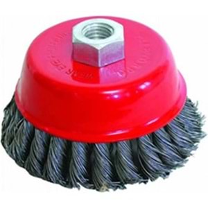 Çanak Tel Fırça Burgulu 100mm