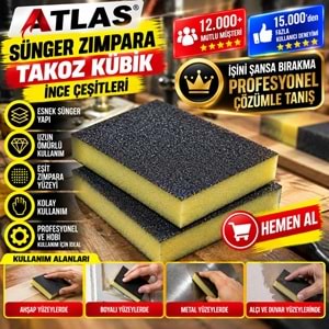 Atlas Sünger Zımpara Takoz Kübik İnce 100 Kum