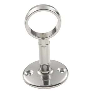 Dolap Askı Boru Tutucu Krom Yuvarlak Baba Açık