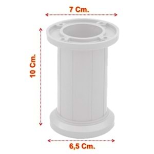 Plastik Baza Ayağı Jumbo Beyaz Ayarlı 10 cm