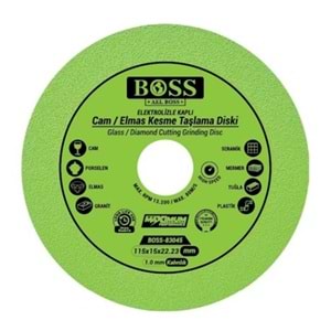 Boss Hassas Cam Seramik Granit Tuğla Plastik Kesici Disk 115mm