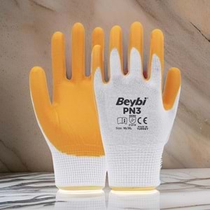 Beybi PN3 Nitril Eldiven Sarı 10 No