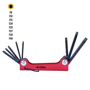 Eltos Çakı Tipi Torx Alyan Anahtar Takımı Seti 8 Parça
