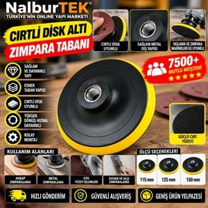 Cırtlı Disk Altı Zımpara Tabanı 125mm